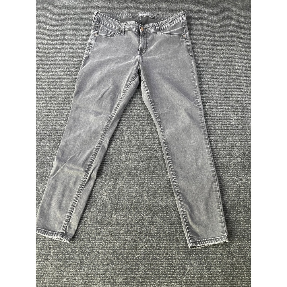 Old Navy Rockstar Super Skinny Gray Denim Jeans Womens Size 16 Mid Rise